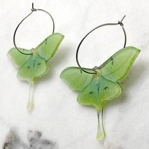 NEW Summertime Moth Resin Earrings